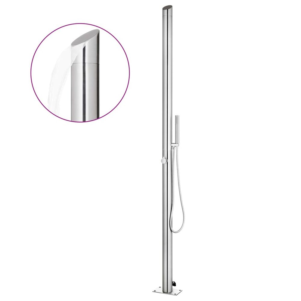 Douche de jardin 220 cm acier inoxydable