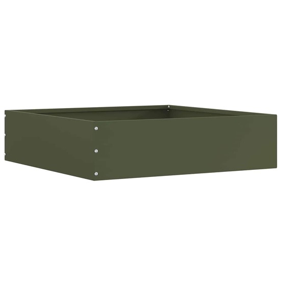 Bordure de pelouse vert olive 50 x 50 x 13 cm acier