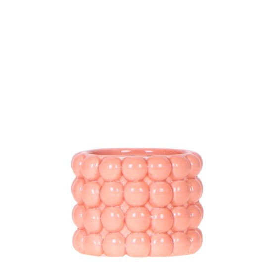 Cache-pot céramique - rondeurs colorées et gaies - pot de 6cm - orange