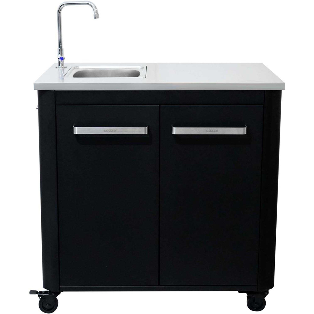 Module cuisine extérieure évier avec plan de travail en inox