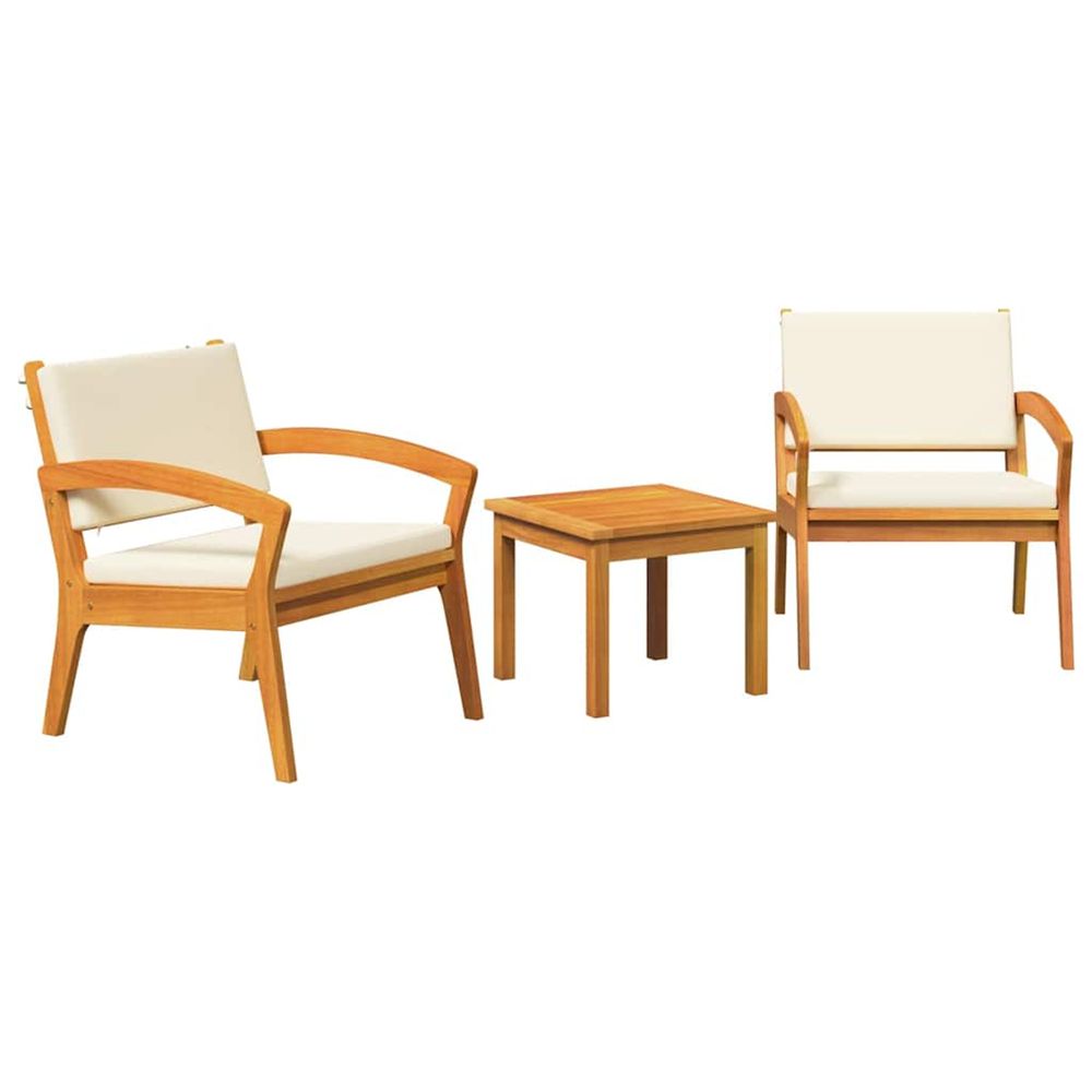 Ensemble bistrot 3 pc marron polyester