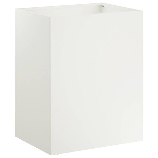 Cache-pot de jardin blanc 40 x 30 x 50 cm acier laminé à froid