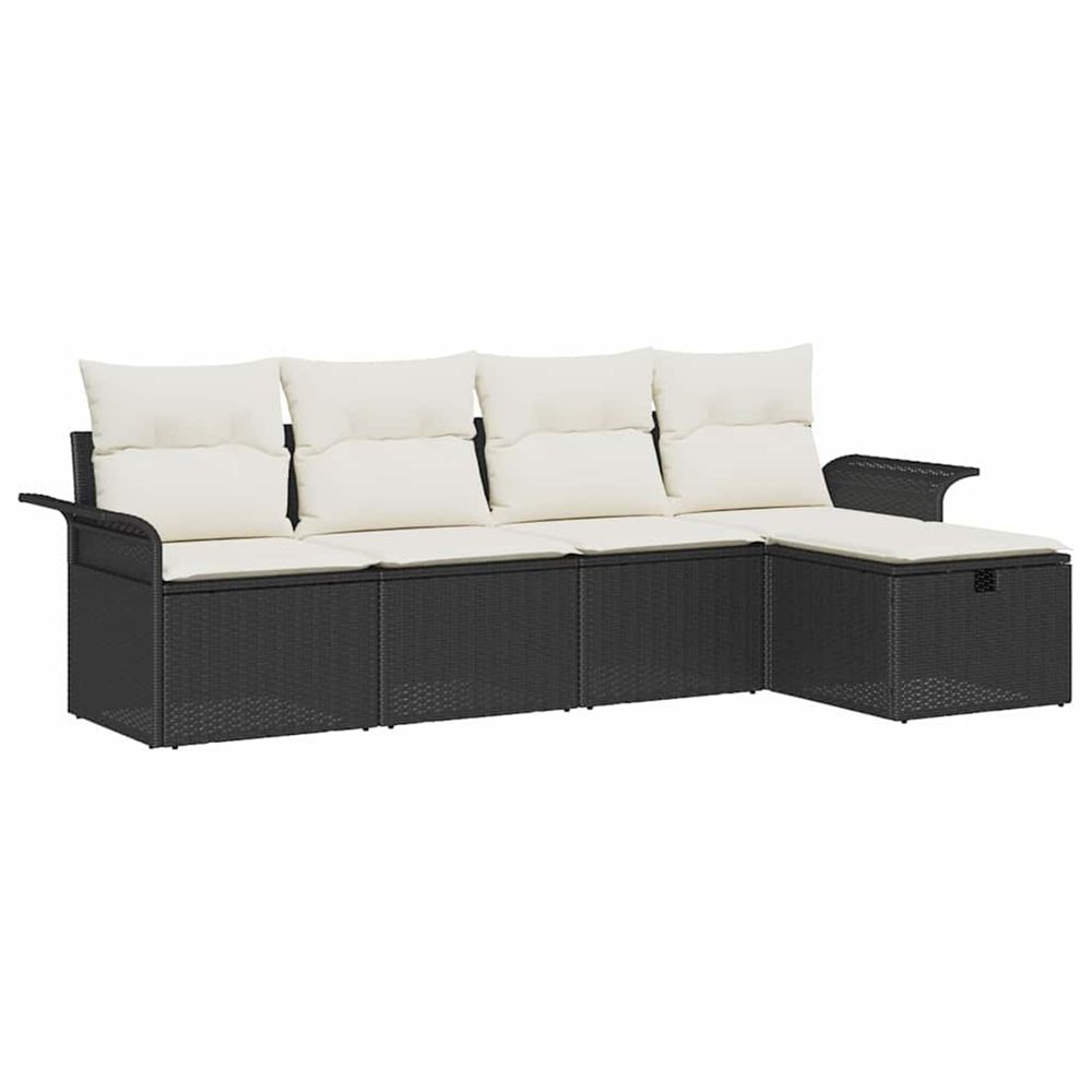Ensemble de canapé de jardin 5 pc poly rotin