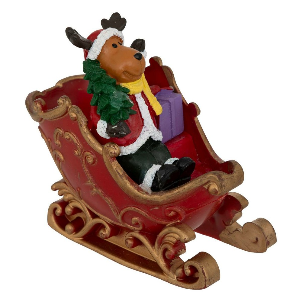 Santon pour village personnage avec luge h.9cm assorti