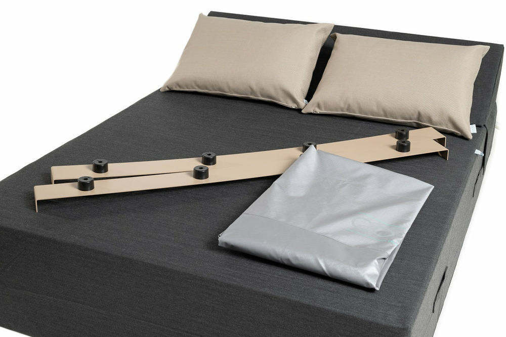 Sun pack paloma | 1 bain de soleil deux places 180x140x38cm + 2 coussins + 1 housse de protection+ 2 piètements