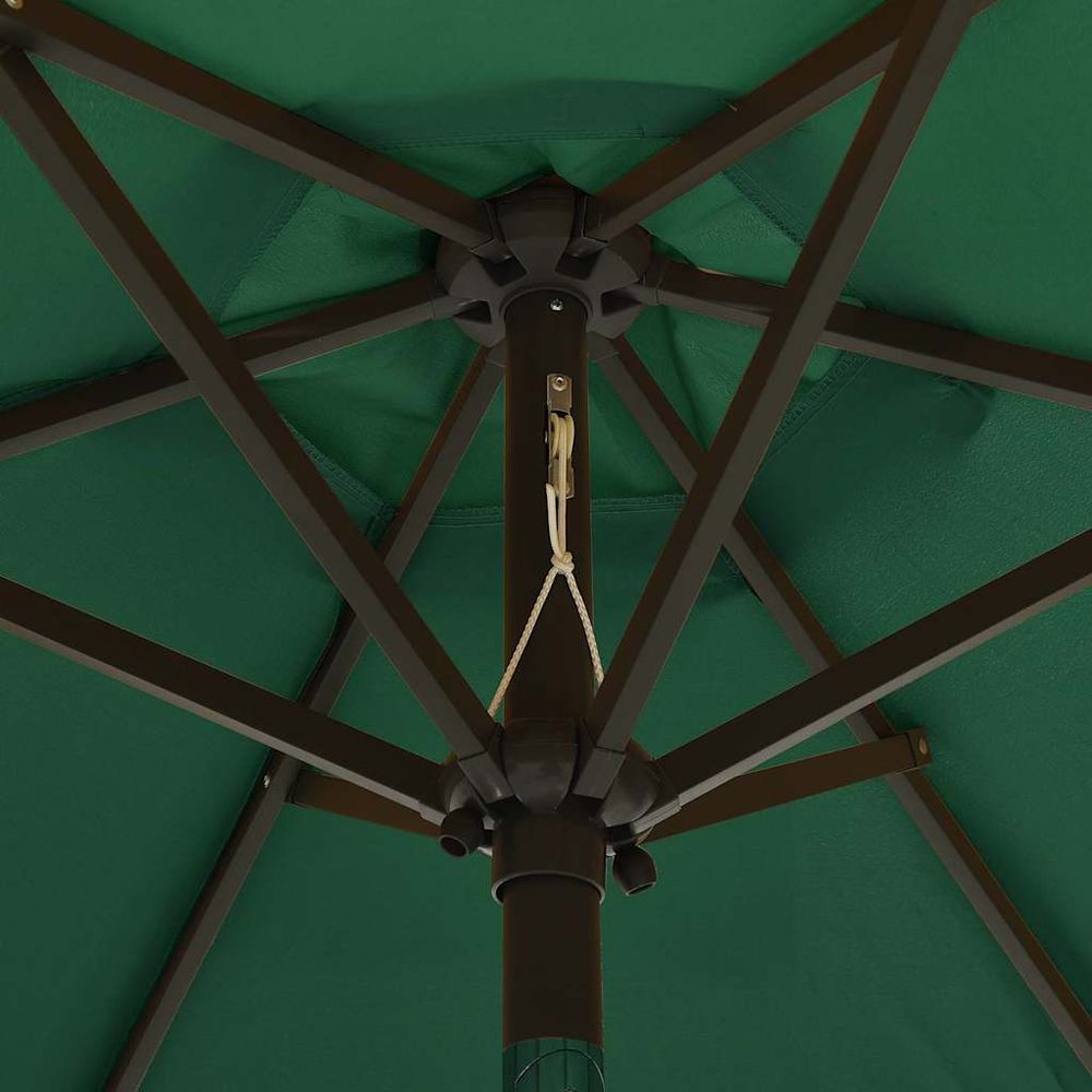 Parasol de jardin avec lumières led vert 200x211 cm aluminium
