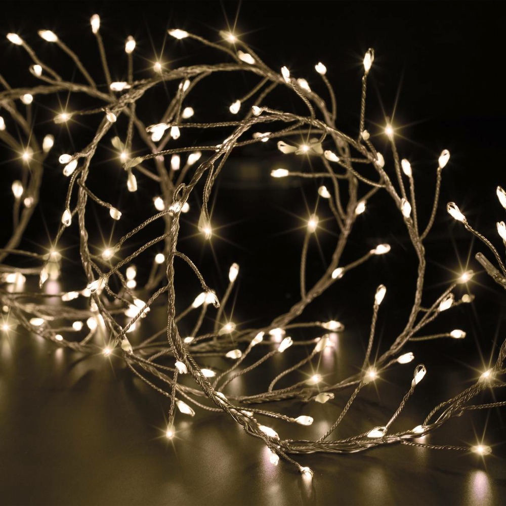 Boa lumineux extérieur 2.5m 200 led blanc chaud + transfo