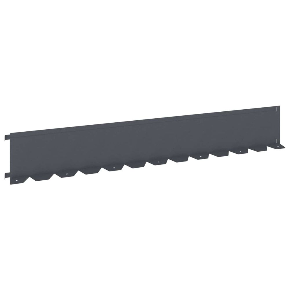 Bordure de pelouse 20 pc 102 x 15 x 4 cm acier anthracite