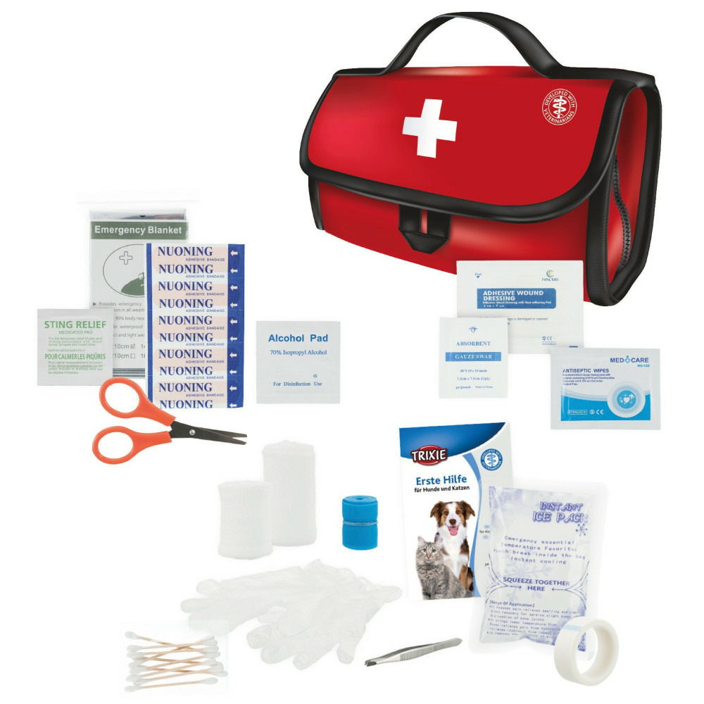 Trousse d'urgence - set premiers soins premium pour chiens et chats