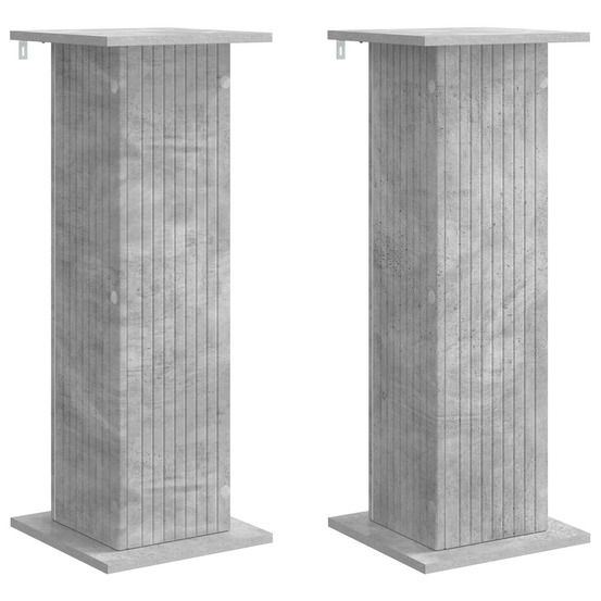 Support de plante 2 pcs gris béton 30,5 x 30 x 80,5 cm