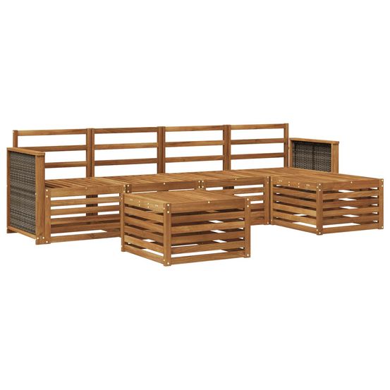 Ensemble de canapés d'extérieur 6 pc naturel