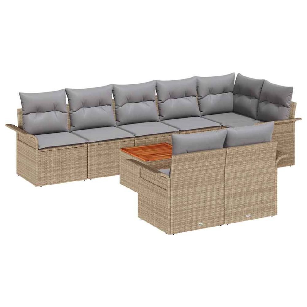 Ensemble de canapé de jardin 9 pc 8-nombre de places