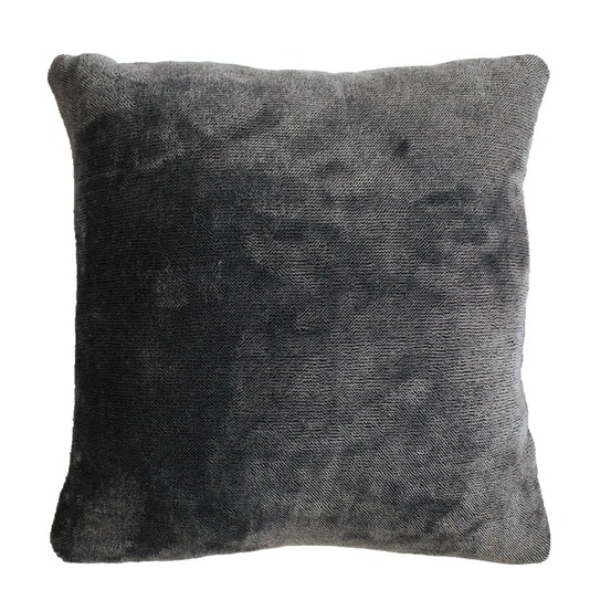 Coussin polyester flanelle sweden anthracite 40 x 40 cm