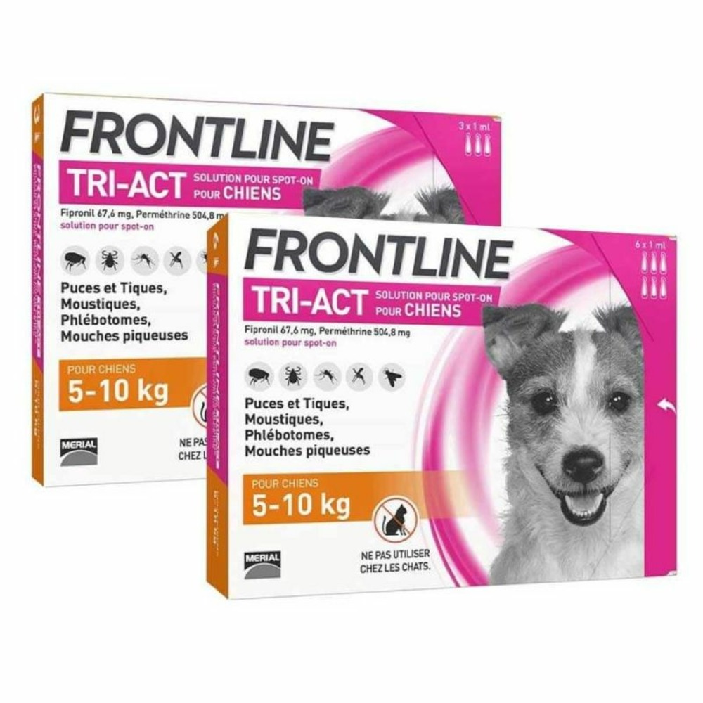 Frontline tri-act chien s (5-10 kg) - boehringer 3 pipettes