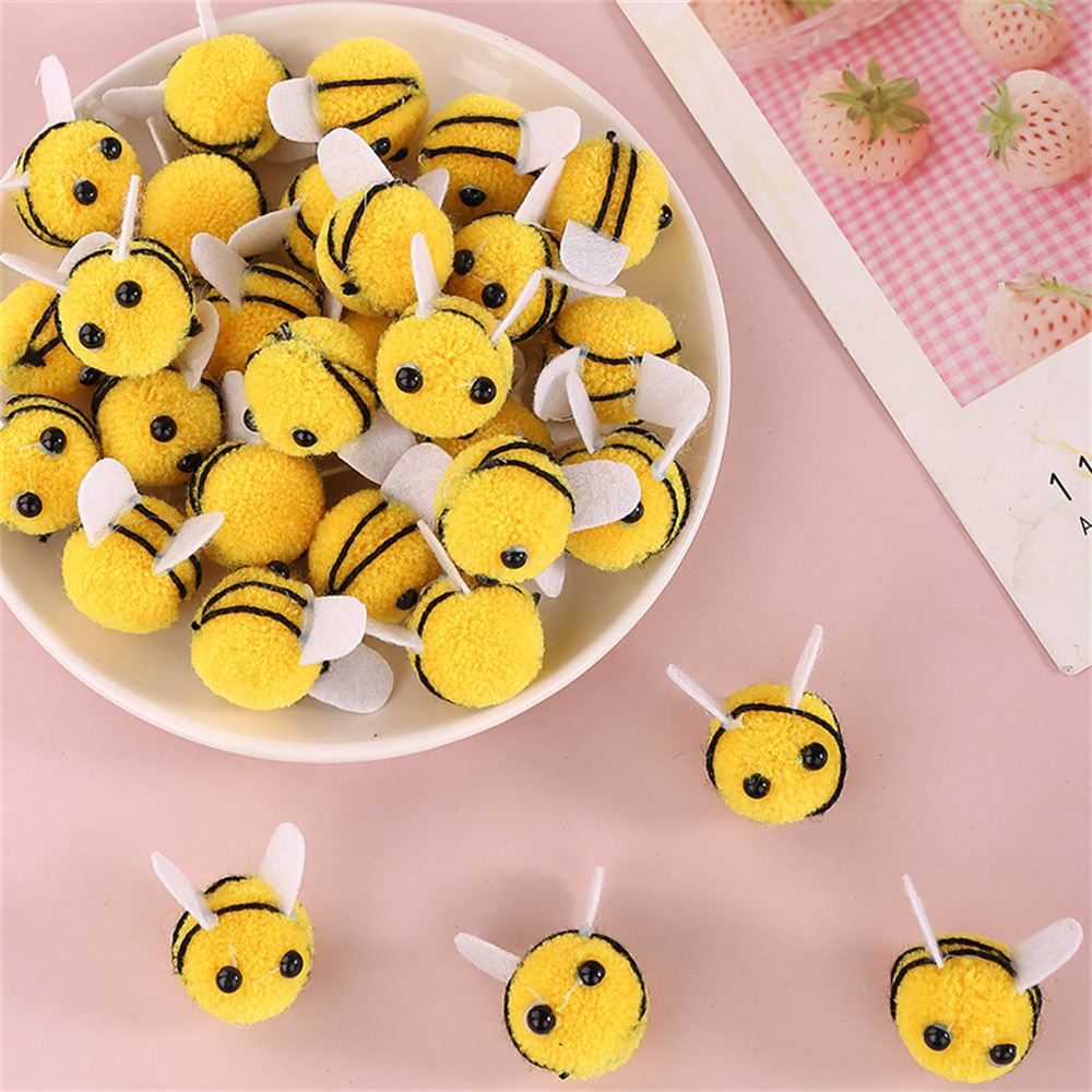 Dtopbuyage lot de 10 jouets en peluche en forme d'abeille pour chat