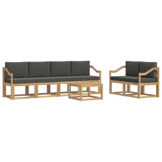 Ensemble de canapés d'extérieur 7 pc blanc et anthracite