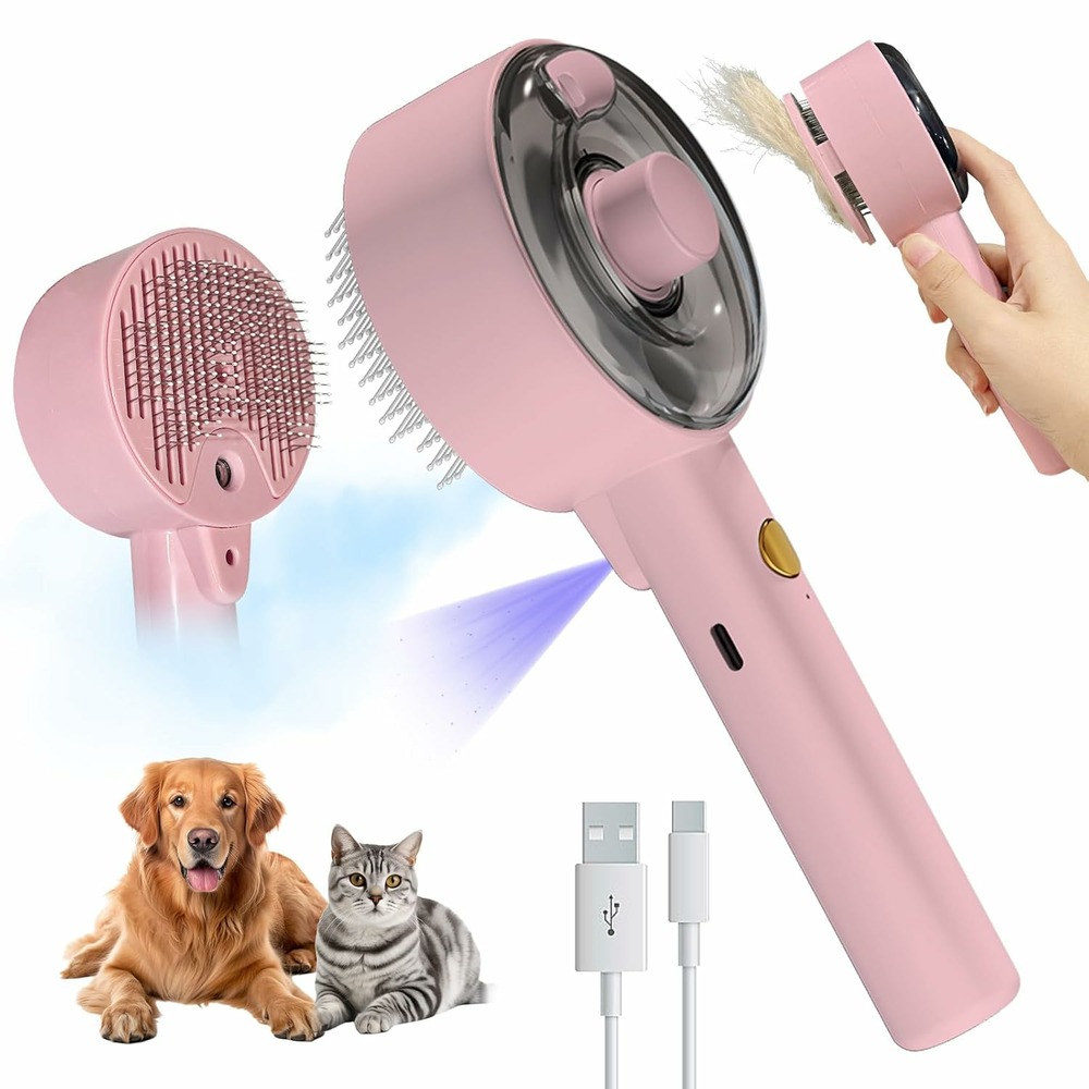 Brosse vapeur 4 en 1 pour chat autonettoyante