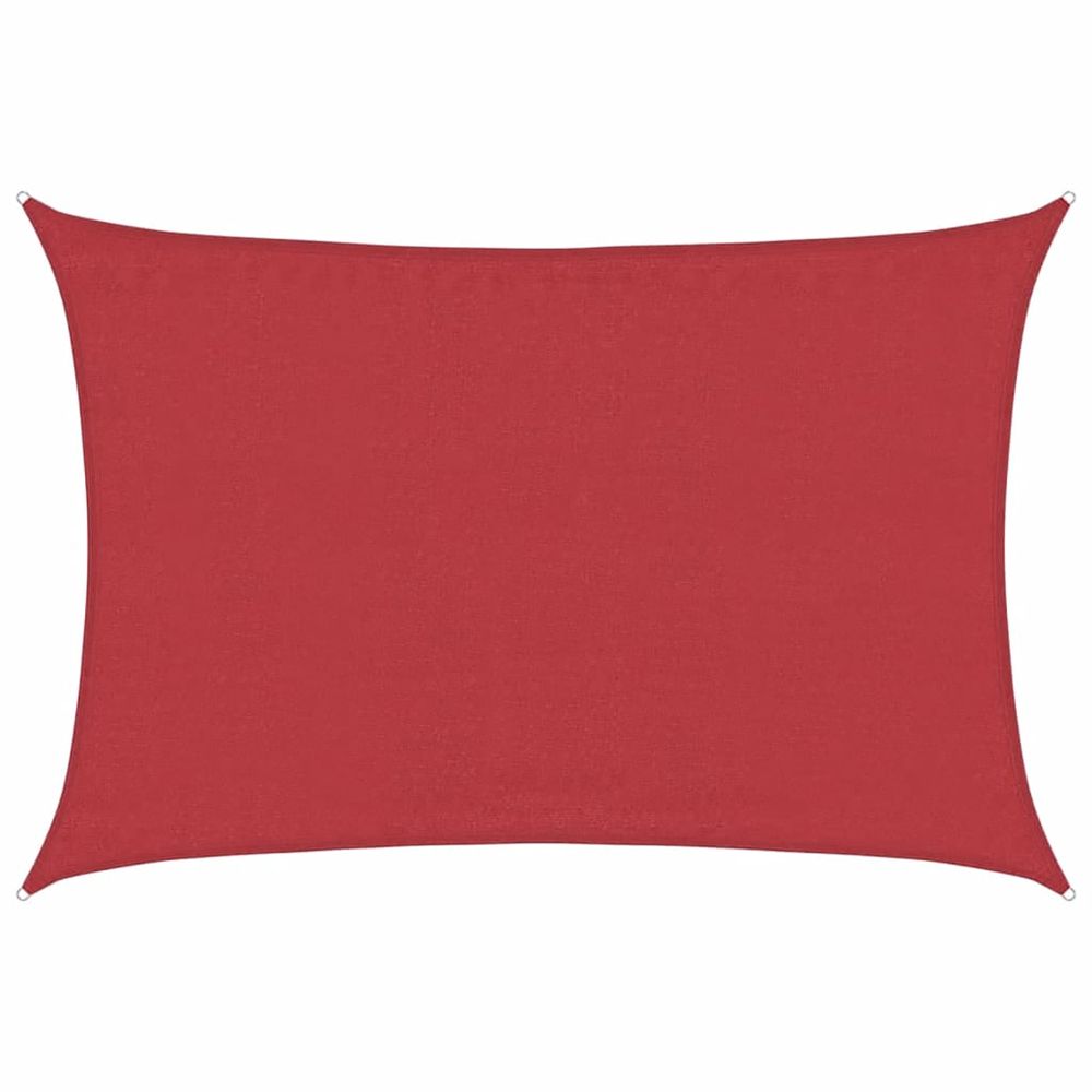 Voile d'ombrage 160 g/m² rouge 5x7 m pehd