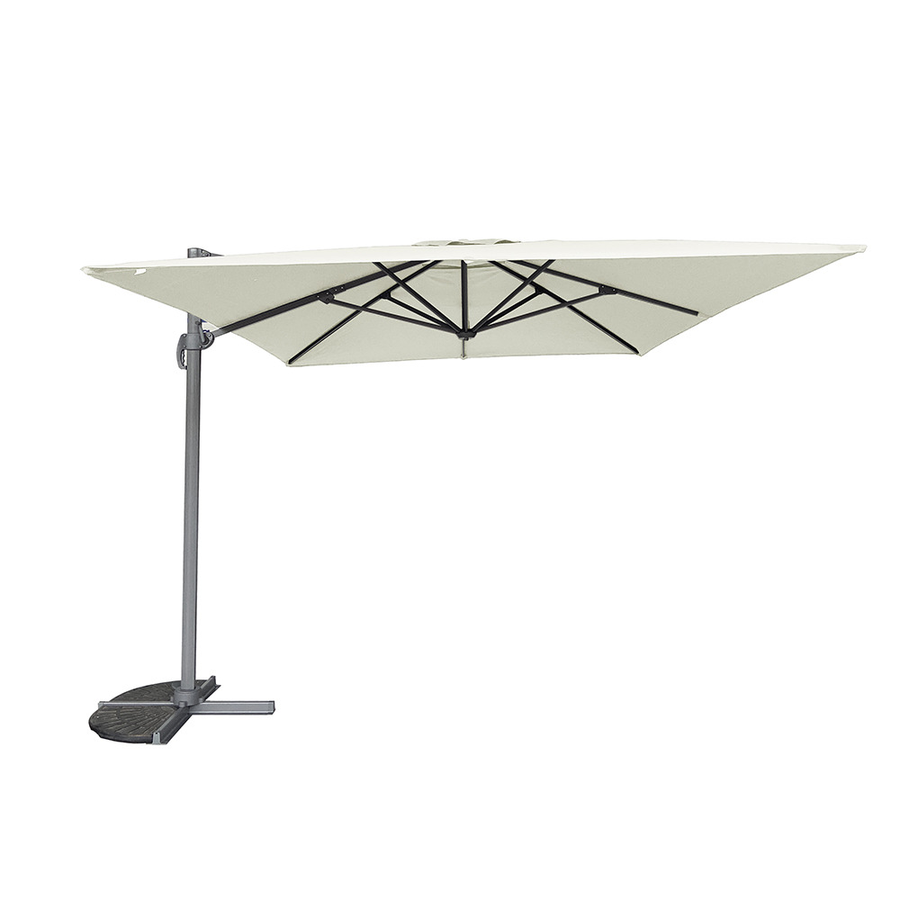 Parasol déporté écru 4x3 m mercuria