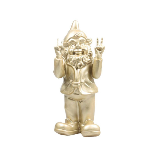 Nain de jardin en résine 13 x 11 x 31 cm peace