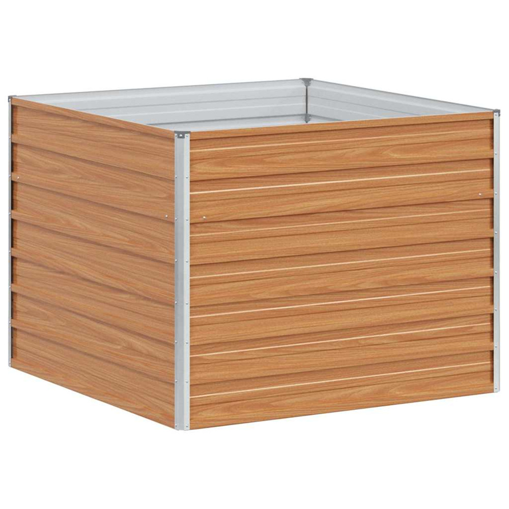 Jardinière d'extérieur surélevée marron clair 100 x 100 x 77 cm