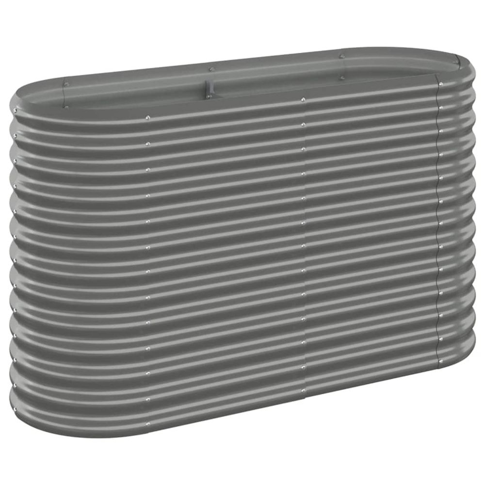 Lit surélevé de jardin acier galvanisé 114x40x68 cm gris