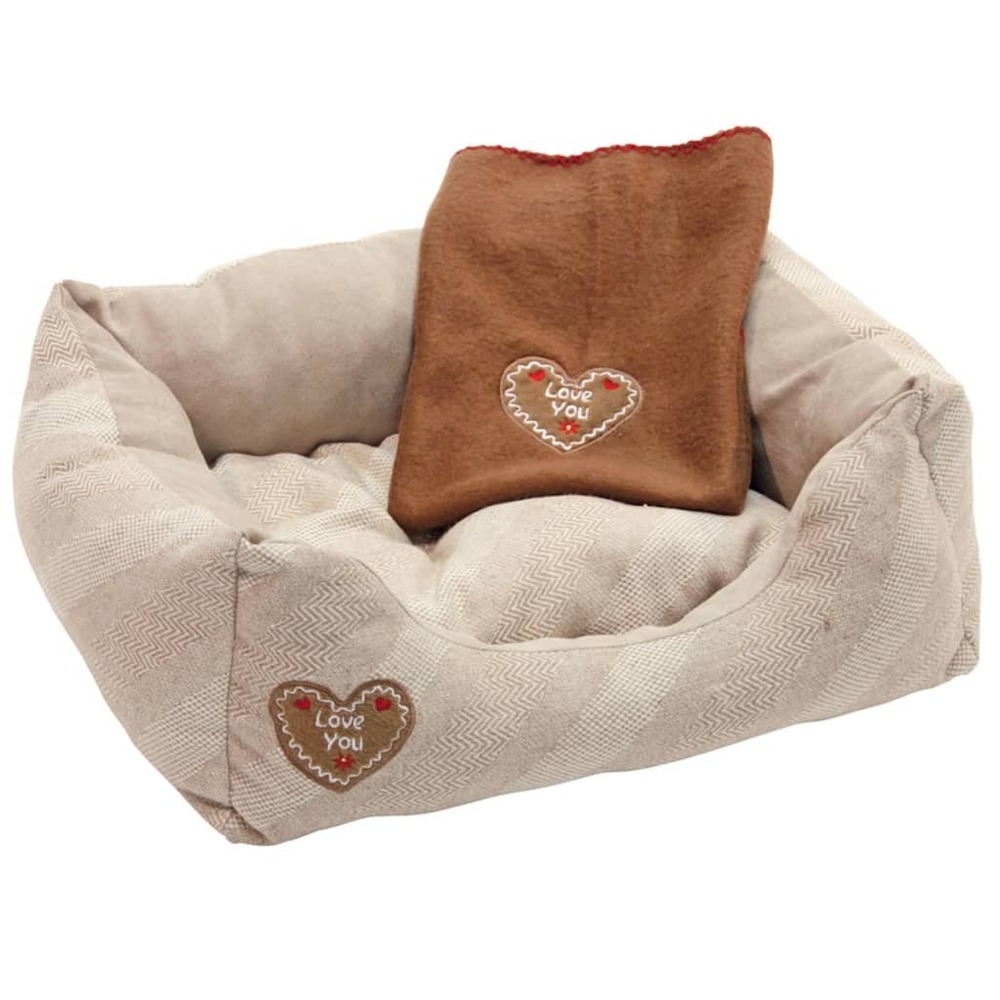 Lit pour chiens love you 47 x 37 x 11 cm beige 81231