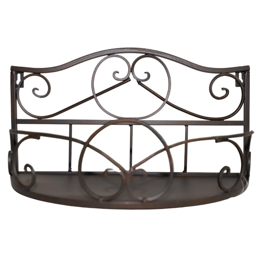 Etagère murale en métal marron 38 x 17 x 21cm