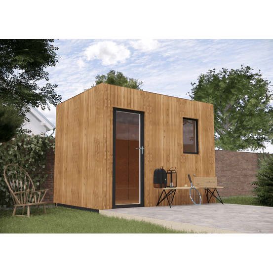 Studio de jardin re2020 en bois 3,3 x 2,4 x 2,7 m / isolation re2020