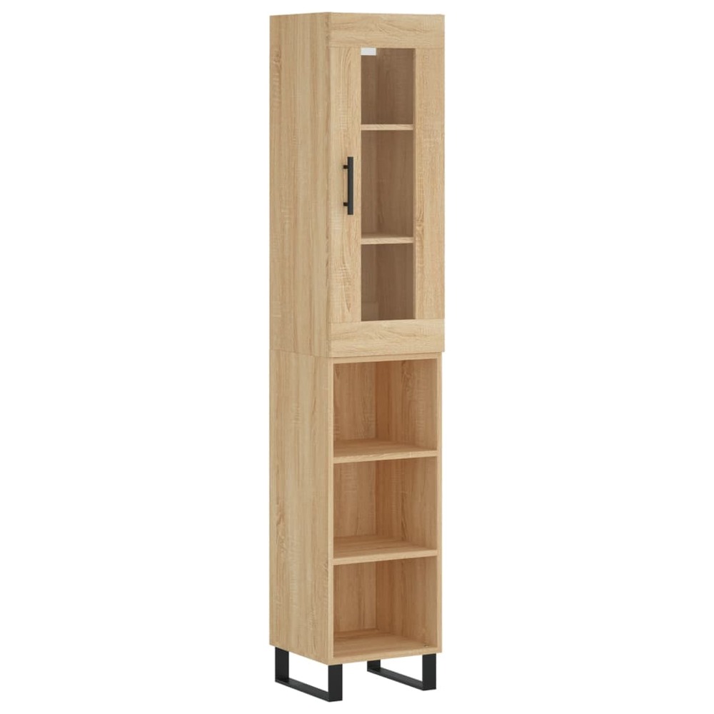 Buffet bahut commode armoire meuble de rangement organisateur cuisine salle de séjour salon haut sonoma 34,5 x 34 x 180 cm bo