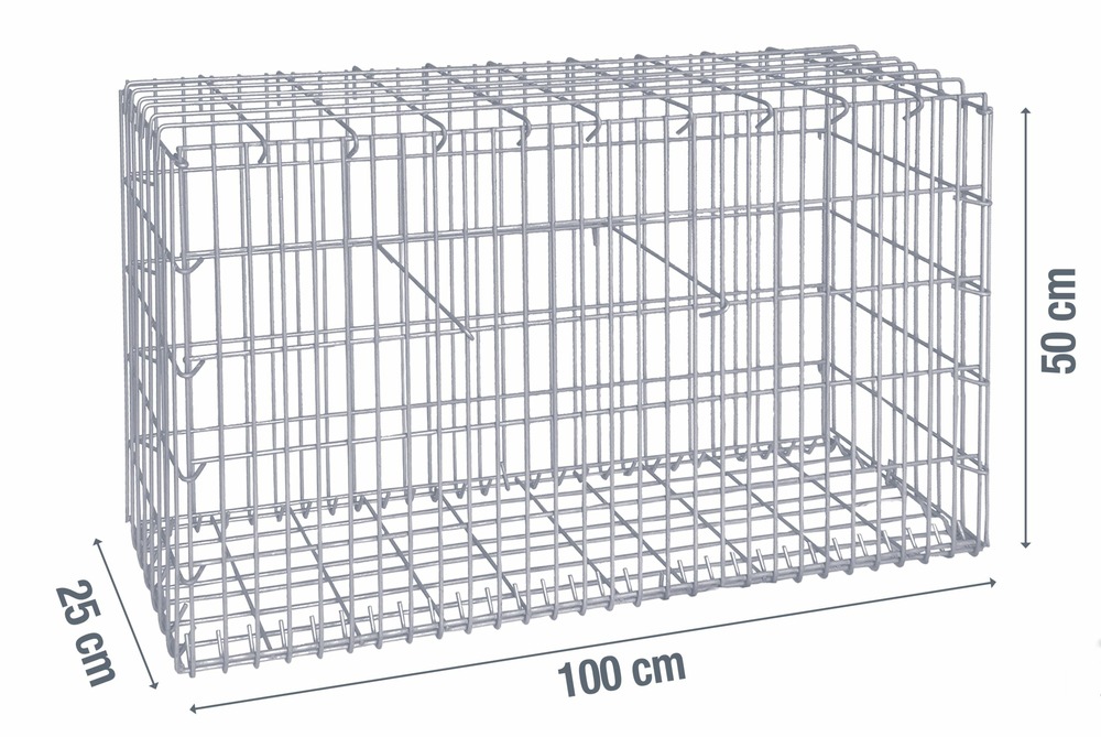 Gabion décoratif 100x50x25cm