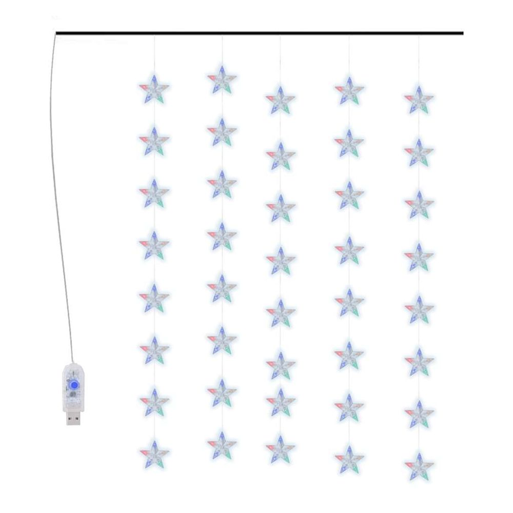 Guirlande lumineuse à étoiles led 200 led coloré 8 fonctions