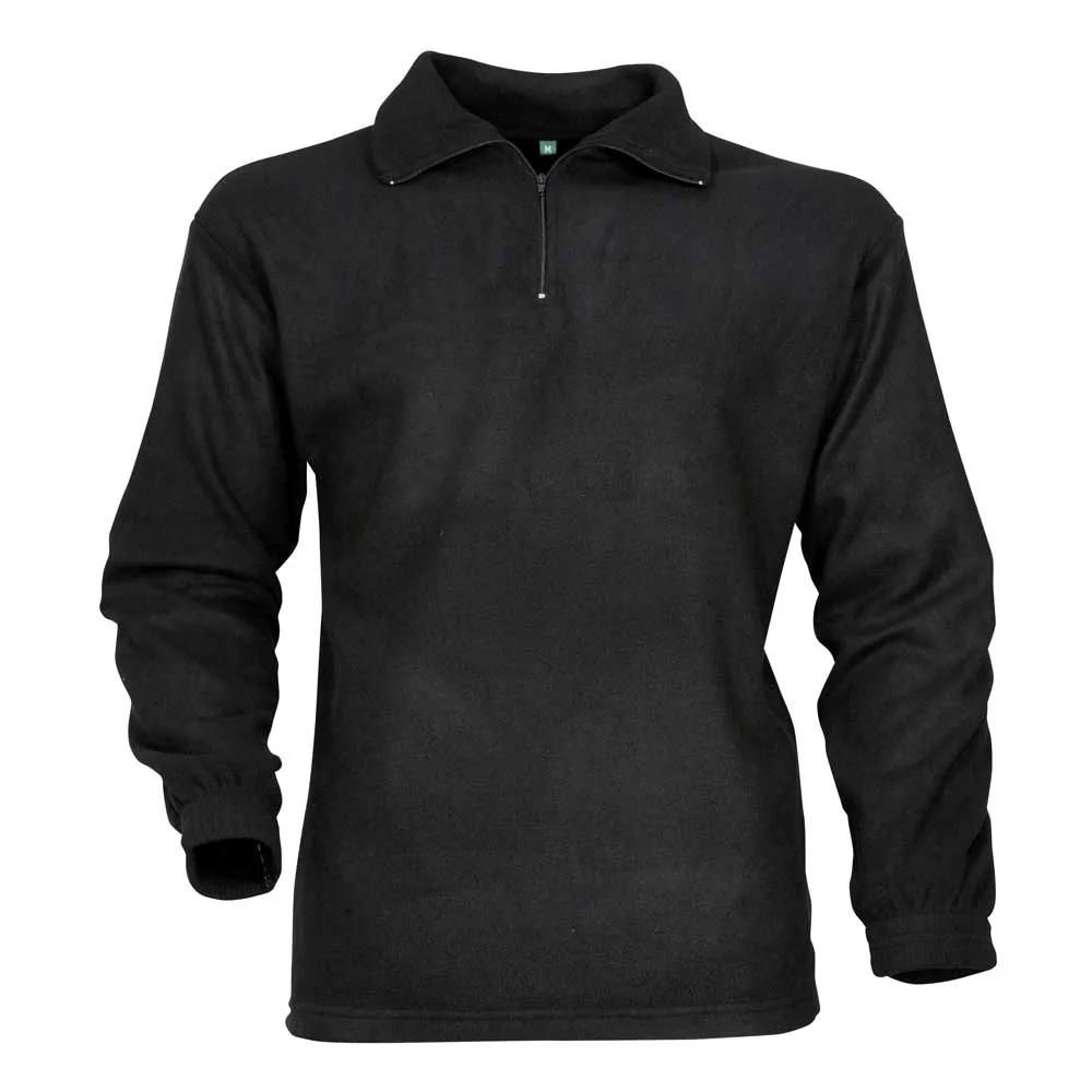Chemise f1 polaire noir 220g/m² col zippé polyester