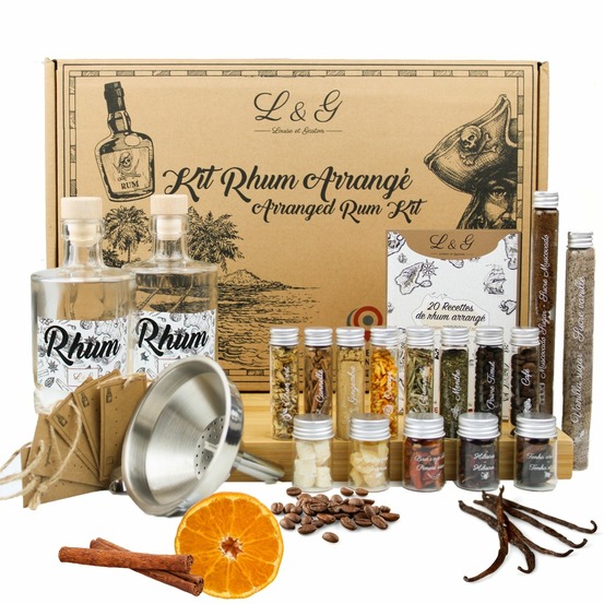 Kit aromatisation rhum arrangé DIY - Coffret Cadeau Rhum - Rhum arrangé Maison