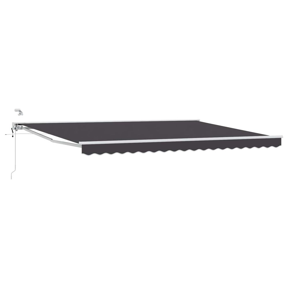 Auvent rétractable électrique anthracite et blanc 4,5 × 3,5 m