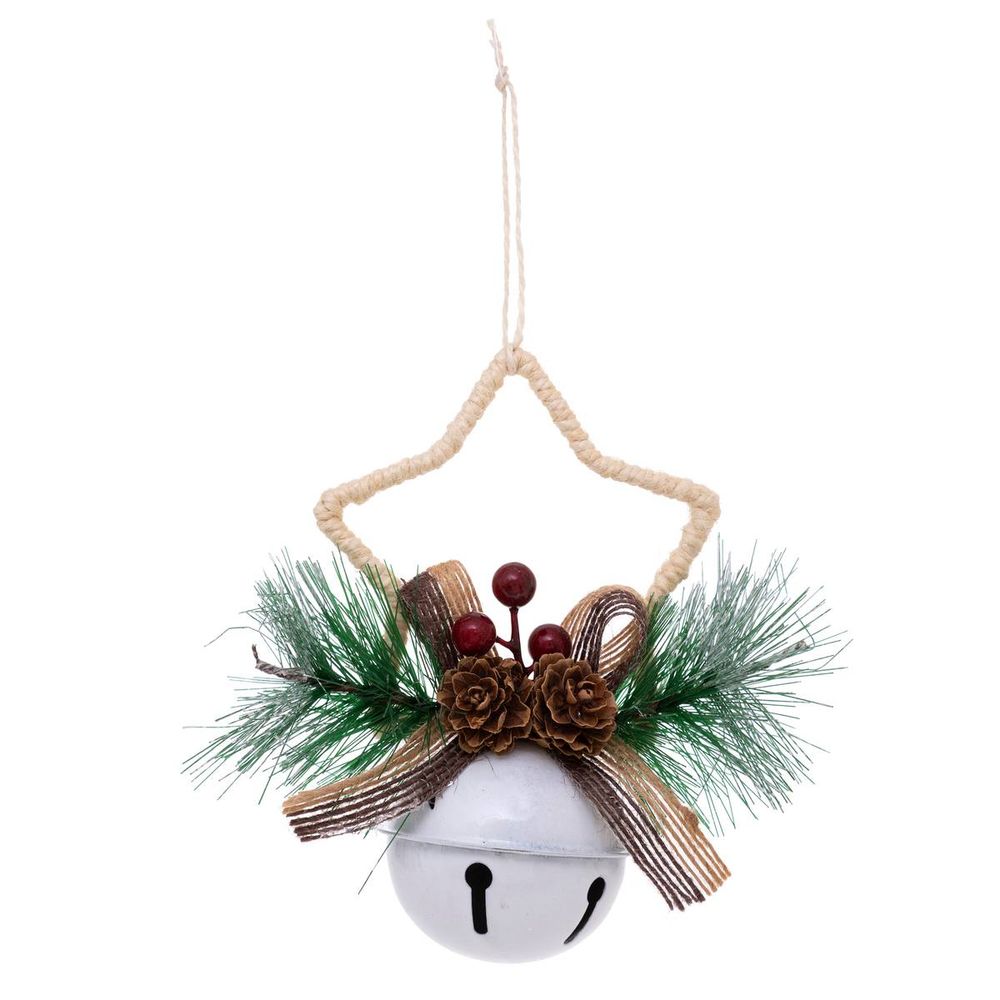 Sujet forme et grelot assorti rouge blanc