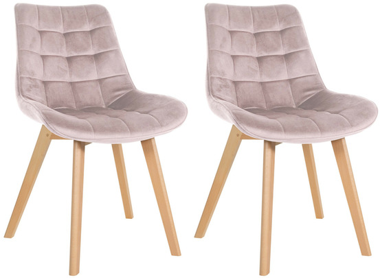 Lot de 2 chaises brook en velours