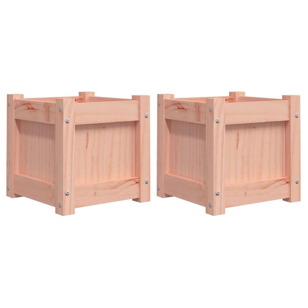 Jardinière d'extérieurs 2 pcs bois massif douglas