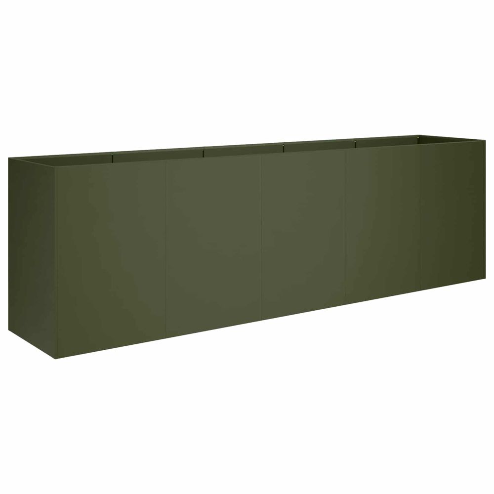Cache-pot de jardin vert olive 200 x 40 x 60 cm