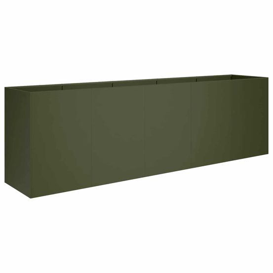 Cache-pot de jardin vert olive 200 x 40 x 60 cm