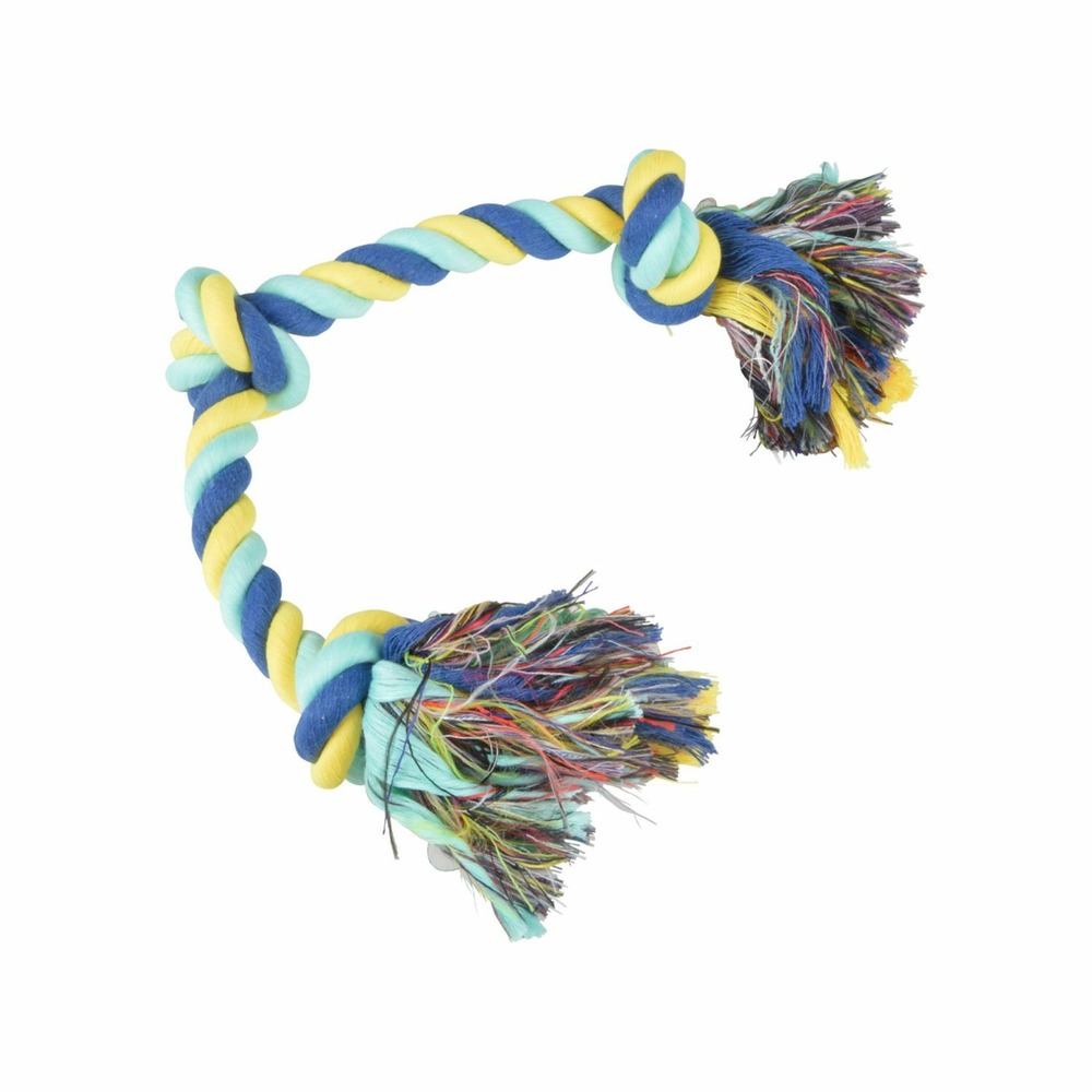 Jouet corde 3 nœuds pour chien - longueur 50 cm