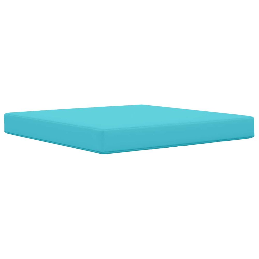 Coussin de canapé d'extérieur polyester turquoise 80 x 80 cm