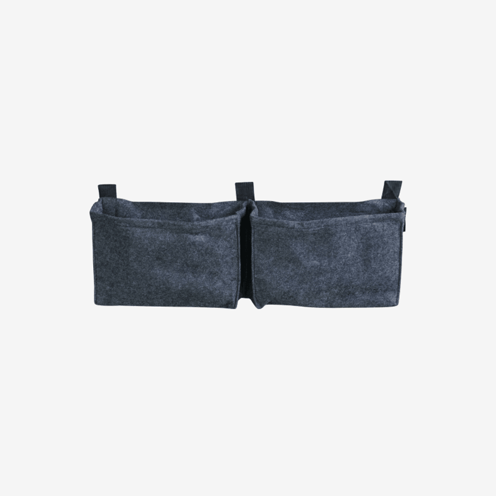 Balconniere grise geotextile 2 poches