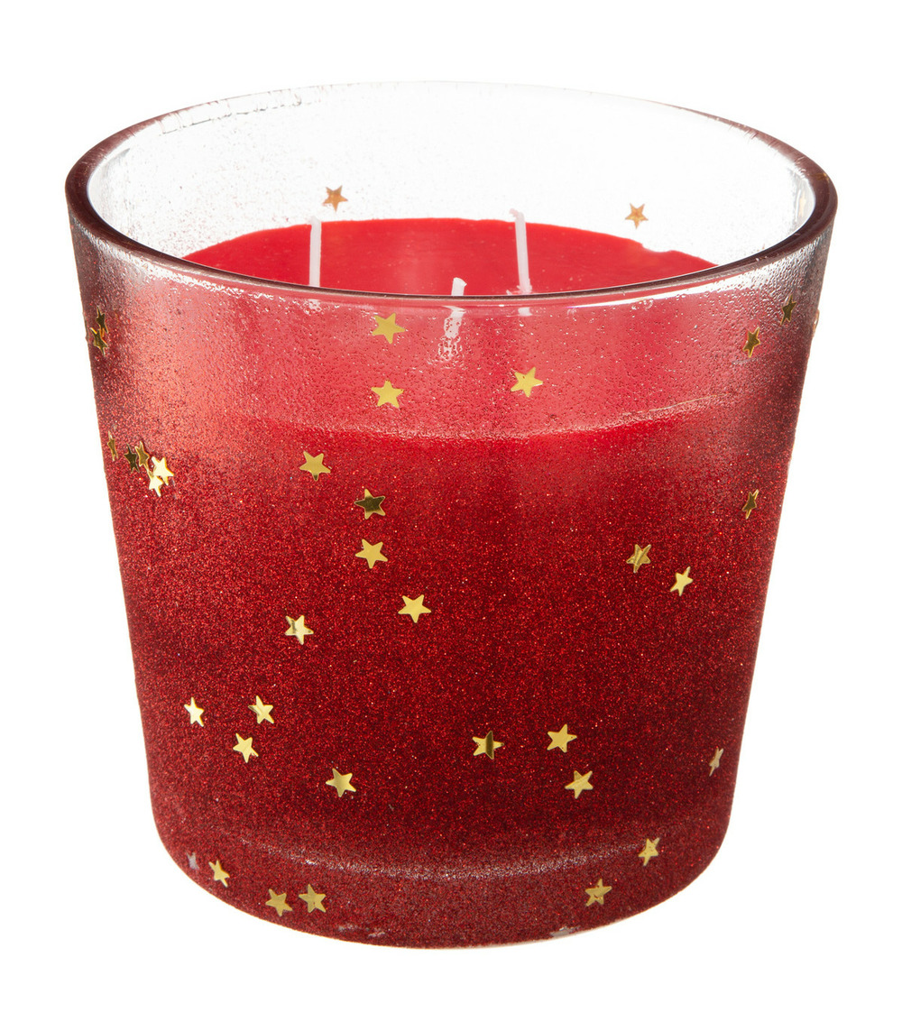 Bougie 3 mèches pot en verre 500 g