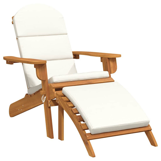 Chaise de jardin adirondack et repose-pieds bois massif acacia