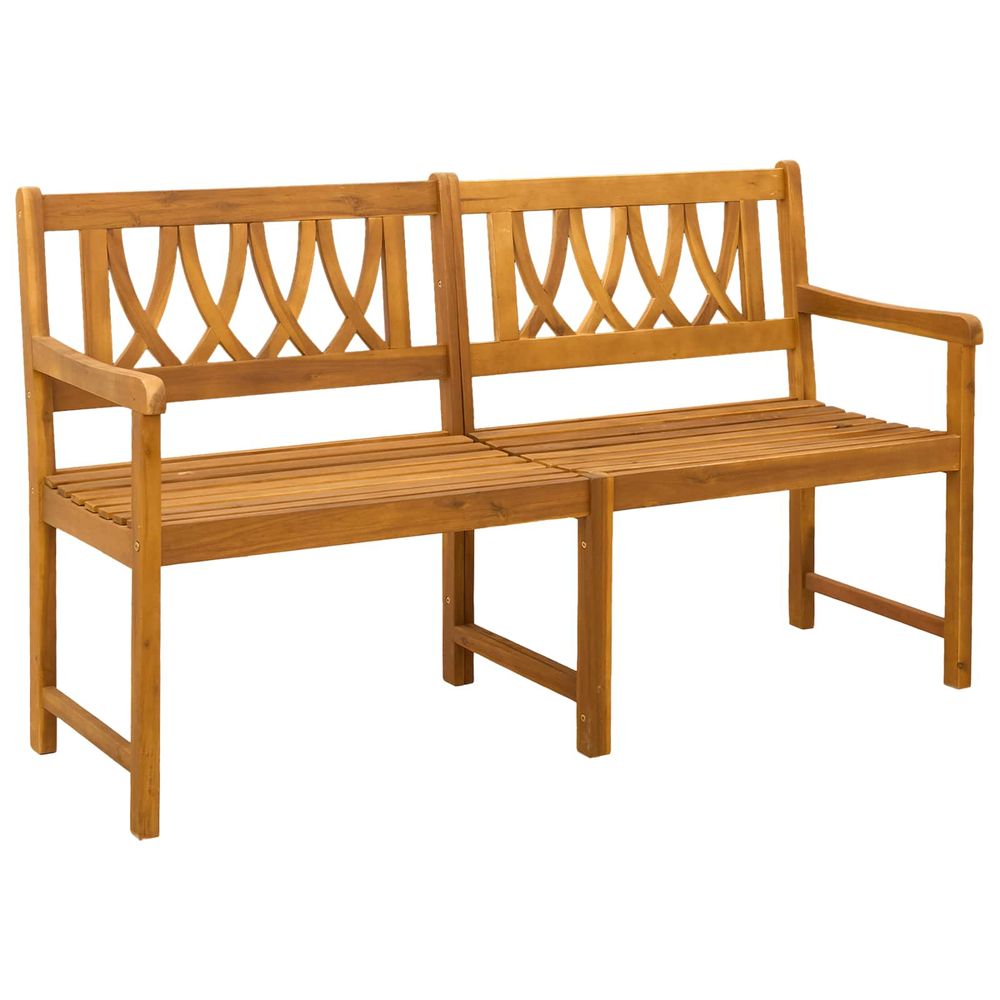 Banc extérieur 2 -places 150 x 56 x 90 cm bois d'acacia massif