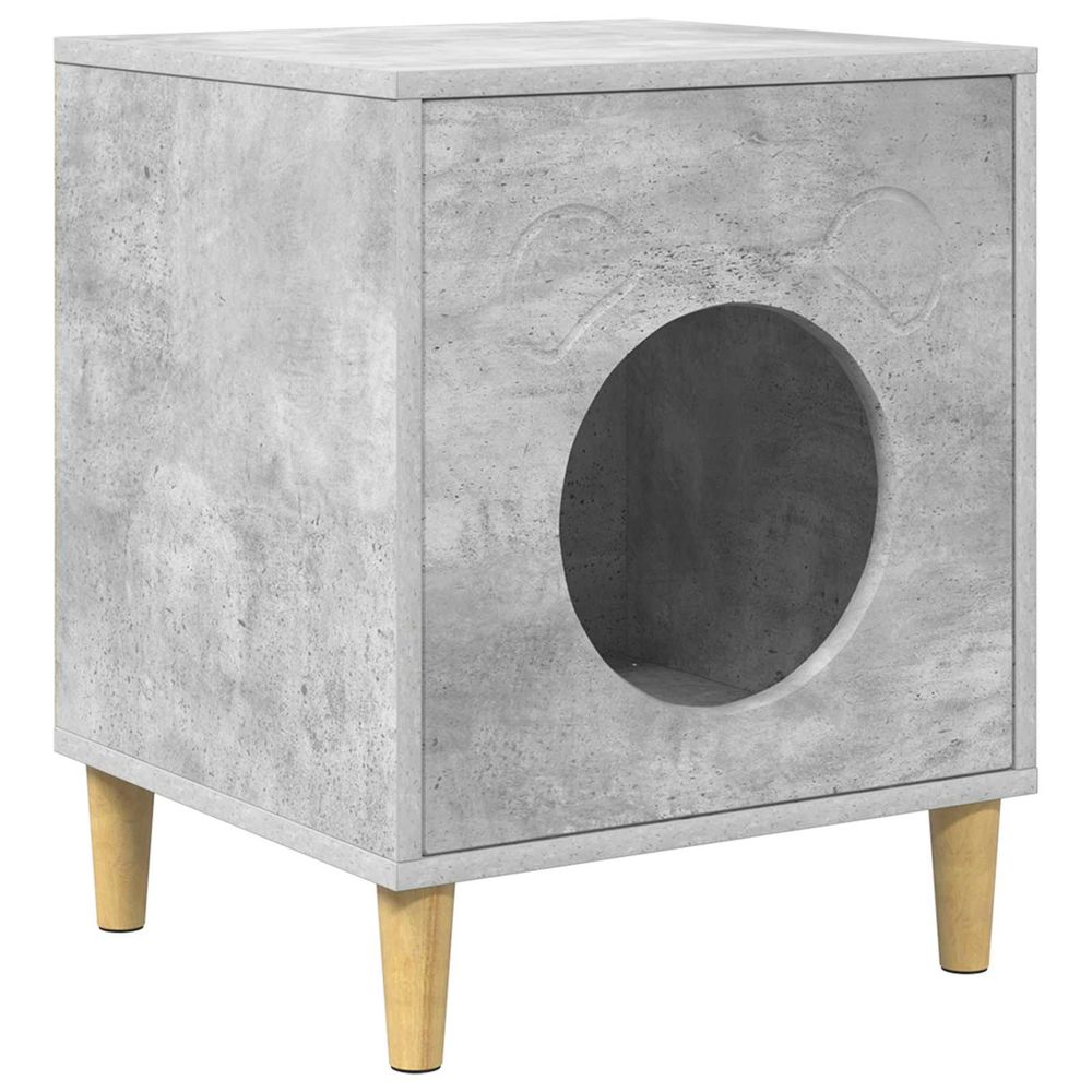 Maison pour chat béton 42,5 x 40 x 53 cm bois d'ingénierie