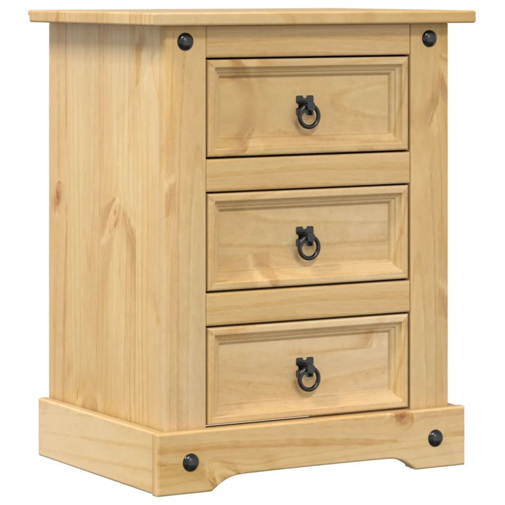 Table de chevet corona 53x39x66 cm bois de pin massif