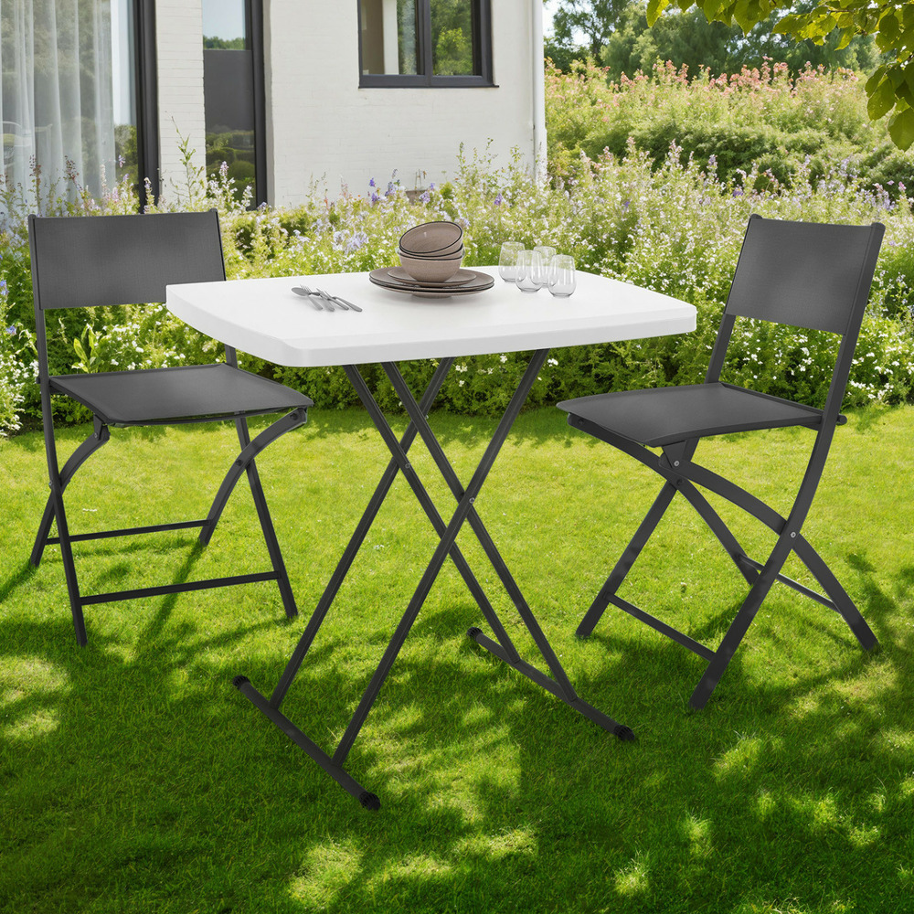 Table pliante portable urbana 77 cm hauteur réglable pour camping ou réception
