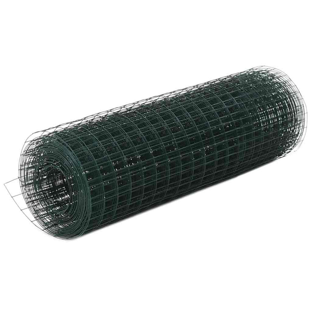Grillage acier avec revêtement en pvc 10x0,5 m vert